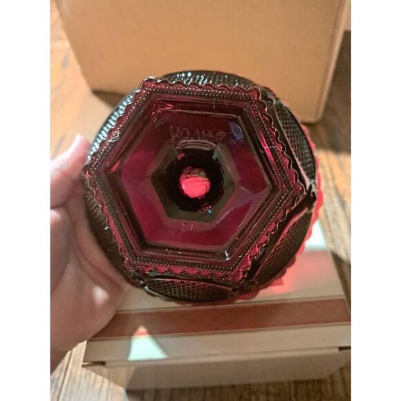 Vintage Avon 1987 1876 Cape Cod Ruby Red Cranberry Glass Candy Dish NOS w/ Box - Picture 6 of 7